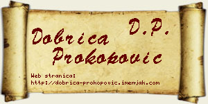 Dobrica Prokopović vizit kartica